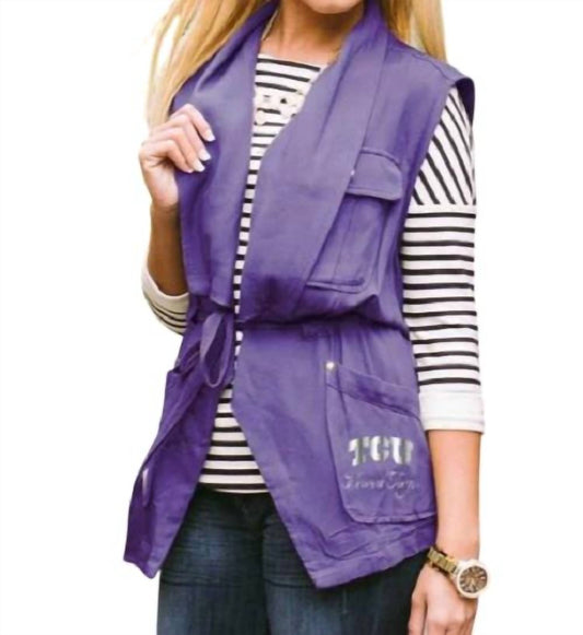 Gameday Couture - TCU Logo Drawstring Vest