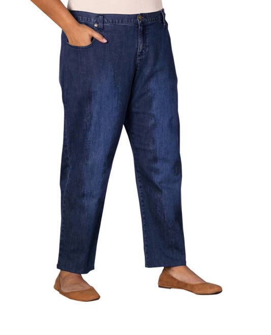 On The Plus Side - Plus Size Premium Wide Leg Five Pocket Denim Jeans