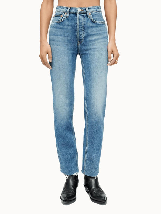 Re/Done - Stove Pipe Straight Leg Jeans