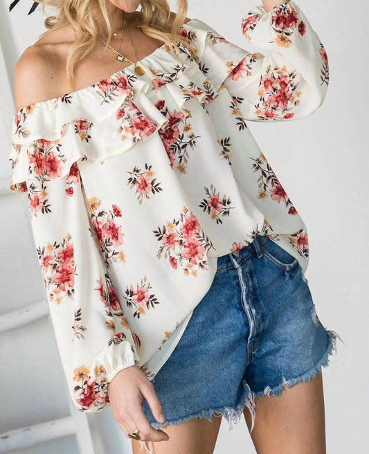 Vine & Love - Floral Off The Shoulder Top