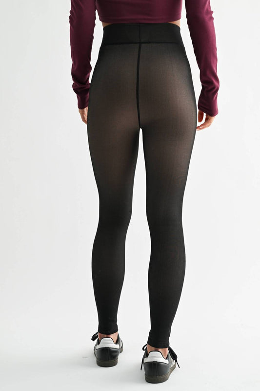 Mono B - Fur Lined High-waisted Tights