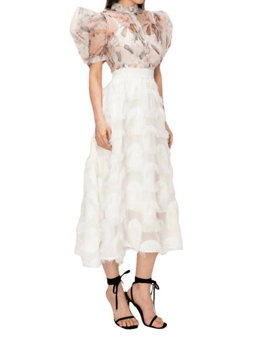 Ina - Organza Floral Print Top