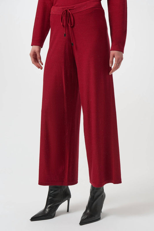 Joseph Ribkoff - Sequined Sweater Knit Culotte Pants