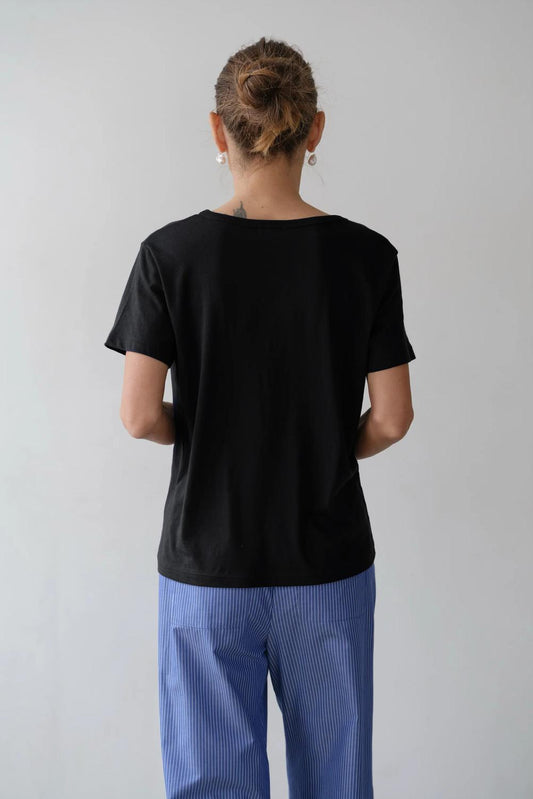 Donni. - Jersey Relaxed V-neck Top