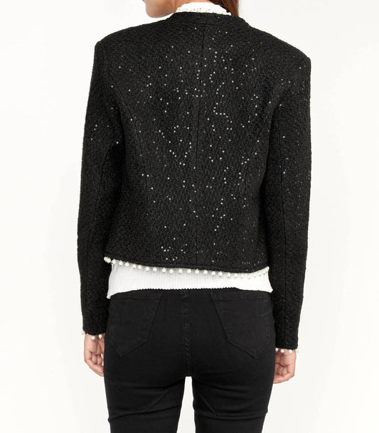 Frank Lyman - Sequin Bolero Jacket With Pearls