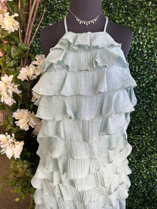 Umgee - Women's Ruffle Tie Back Top