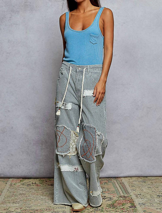 Pol - Patchwork Crochet Cargo Jogger Pants