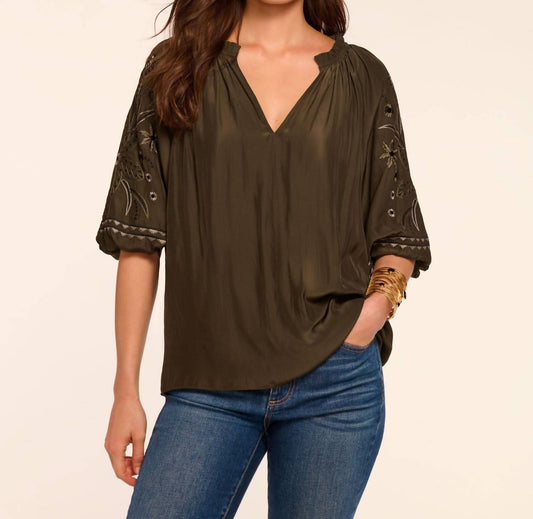 Ramy Brook - Karen Embellished V-neck Blouse
