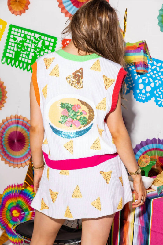 Queen Of Sparkles - Queso Queen Sweater Vest Top