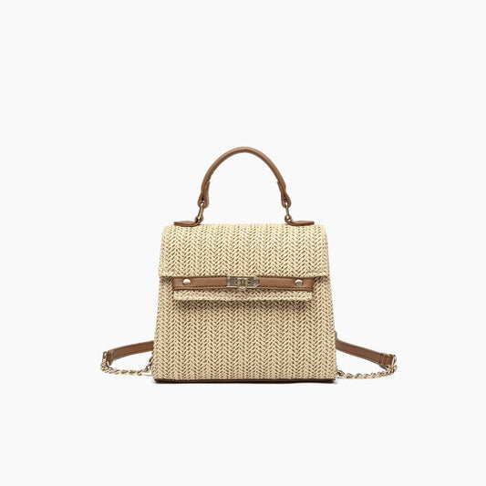 Like Dreams - Women's Neo Pastel Straw Crossbody Bag