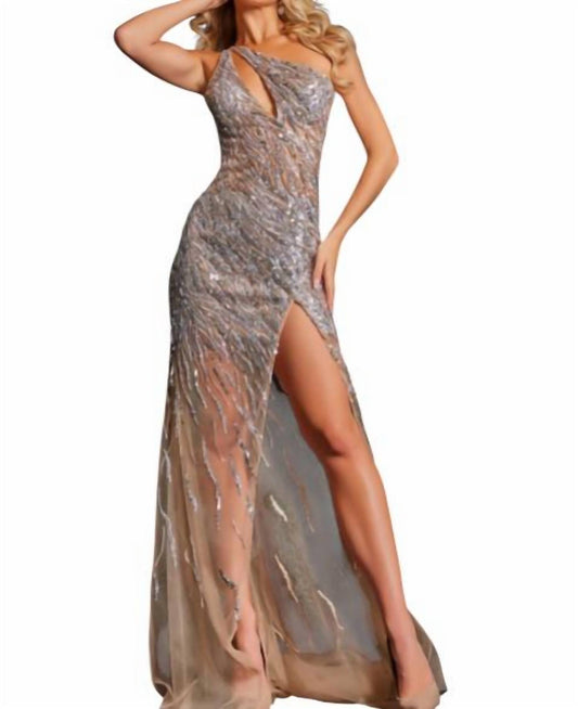 Jovani - One Shoulder Sequin Prom Dress