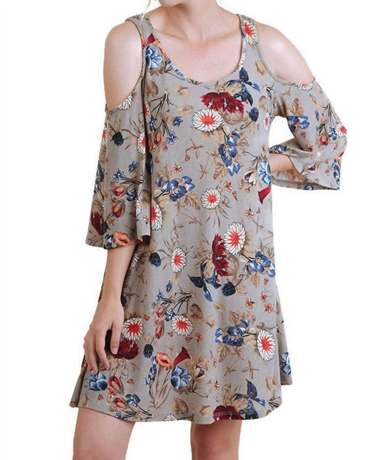 Umgee - Floral Cold Shoulder Dress