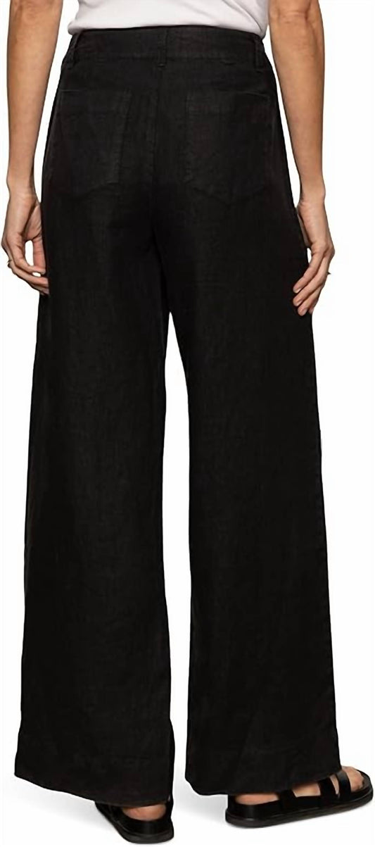 Sanctuary - Linen Marine Wide Leg Pants