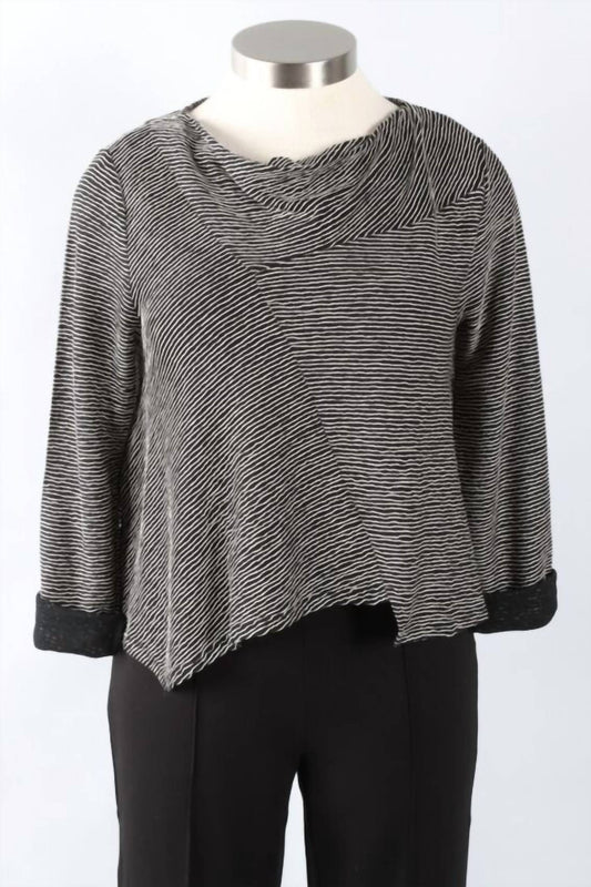 Liv - Arty Stripe Draped Neck Topper