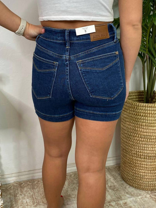 Judy Blue - Dark High Waist Tummy Control Shorts