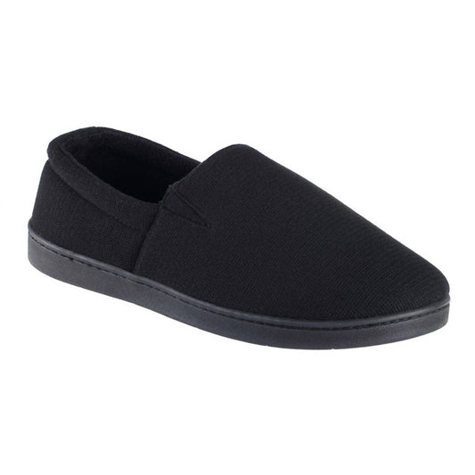 Isotoner - Men's Textured Knit Kai Closed Back Slippers