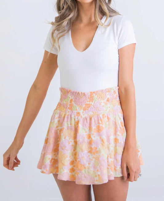 Karlie - FLORAL SEERSUCKER SMOCK SKORT