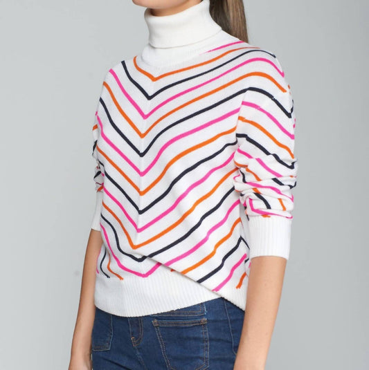 Vilagallo - V Stripes Pullover Knit Sweater