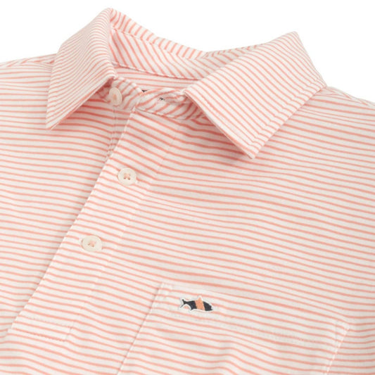 Fish Hippie Co - Men's Pamlico Stripe Polo Shirt