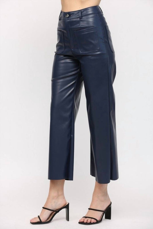 Fate - Cropped Faux Leather Pants
