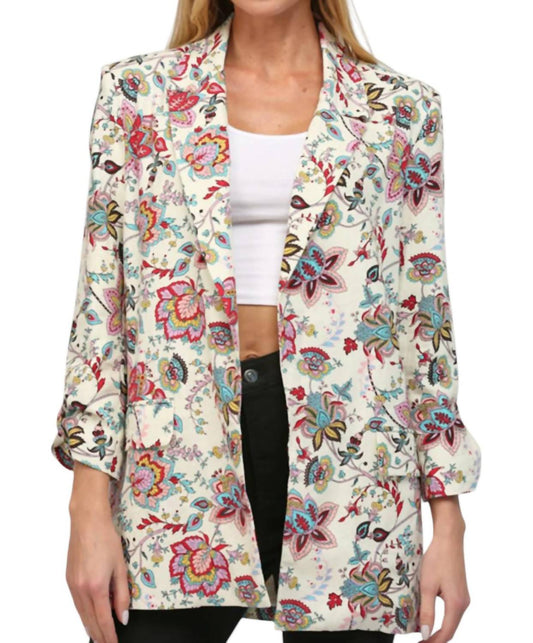 Fate - Printed Linen Blend Blazer