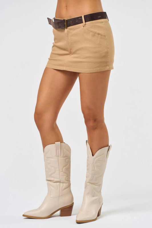 Blue Blush - The Barnyard Mini Skirt