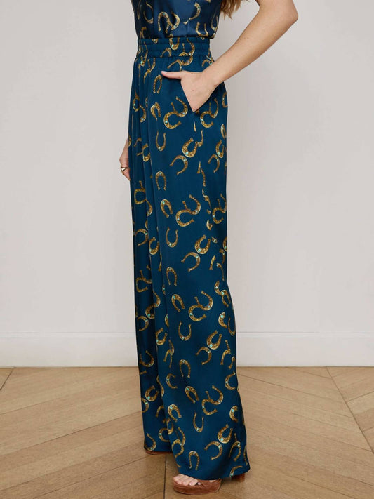 L'Agence - Lillian Satin Wide-leg Pants
