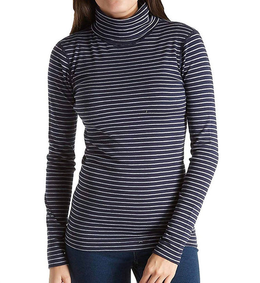 Tahoe Stripe Diane Turtleneck Long Tight Shirt