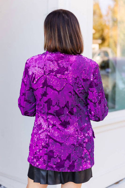 Ciebon - Gena Velvet Sequin Jacket