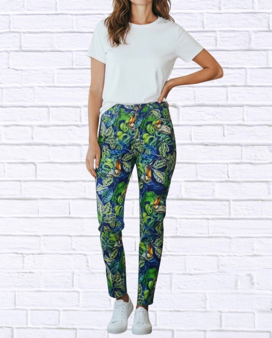 Diva Usa - Tropical Toucan Print Pants