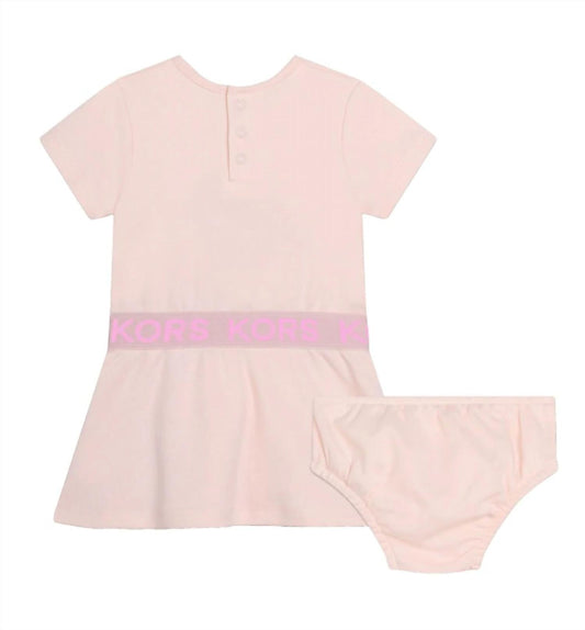 Michael Kors - Girls Logo Print Cotton Dress