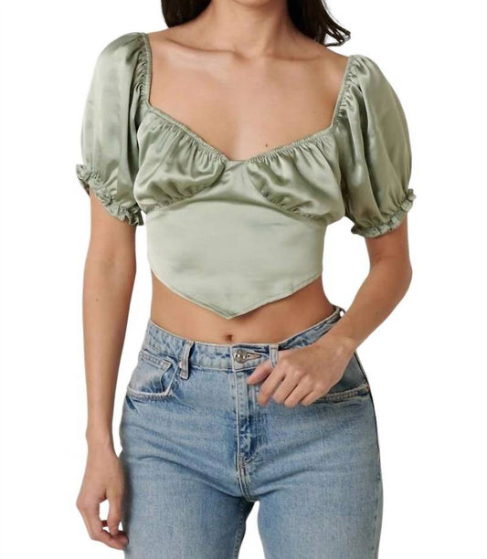 Mittoshop - SATIN SWEETHEART CROP TOP