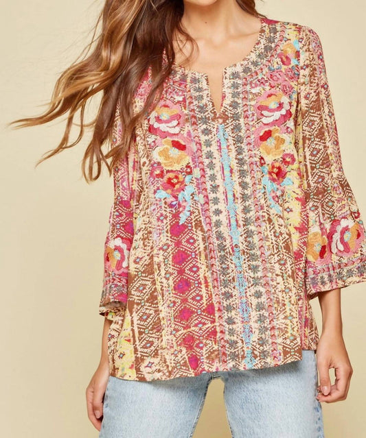 Andree By Unit - South Beach Embroidered Top