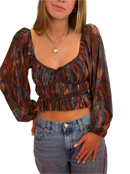 Sky To Moon - Holic Nature Sheer Sleeve Top