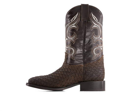 Forastero - Men's Real Leather Patterned Cowboy Boots
