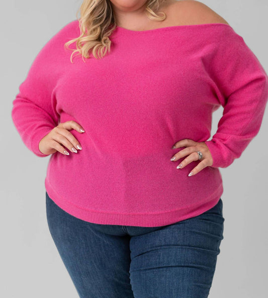 Minnie Rose - Cashmere Off The Shoulder Top - Plus