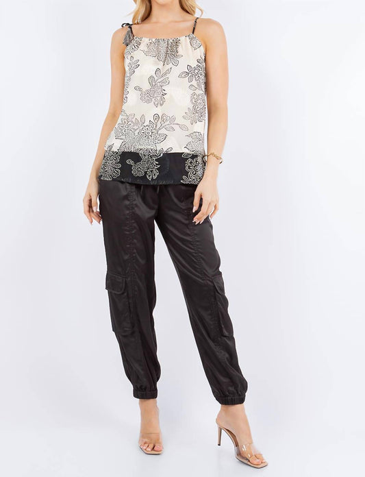 Paparazzi - Devore Burnout Print Colorblock Tank