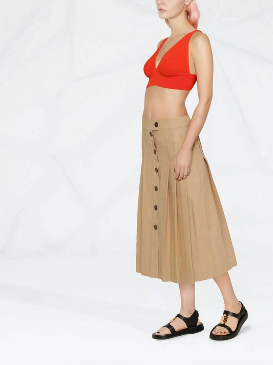 Salvatore Ferragamo - Buttoned-up Pleated Skirt