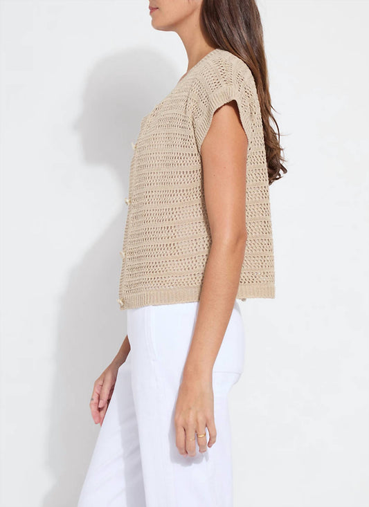 Lysse - Brisa Linen Mesh Cap Sleeve Cardigan