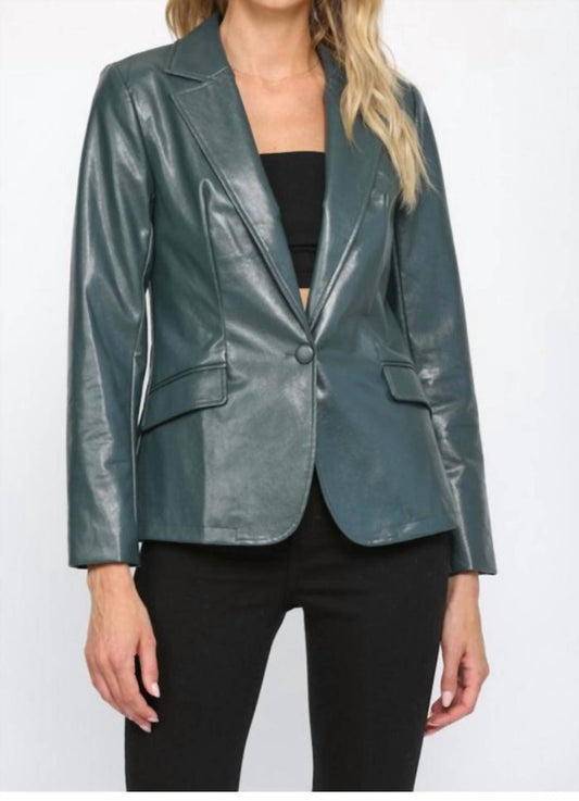 Fate - Faux Leather Blazer