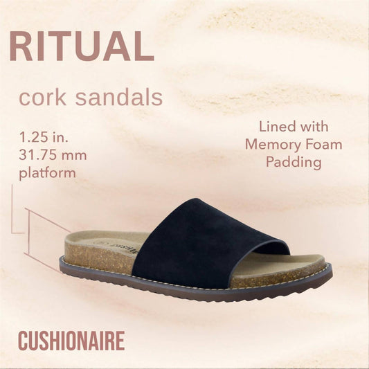 Cushionaire - Women's Ritual Suede Slides