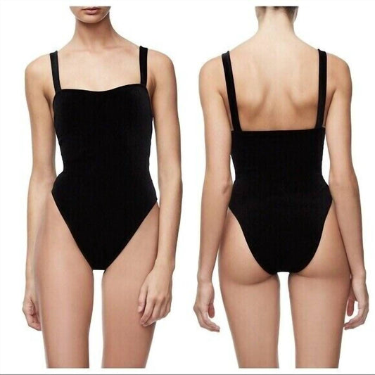 Good American - Sweetheart Cami Velvet Bodysuit