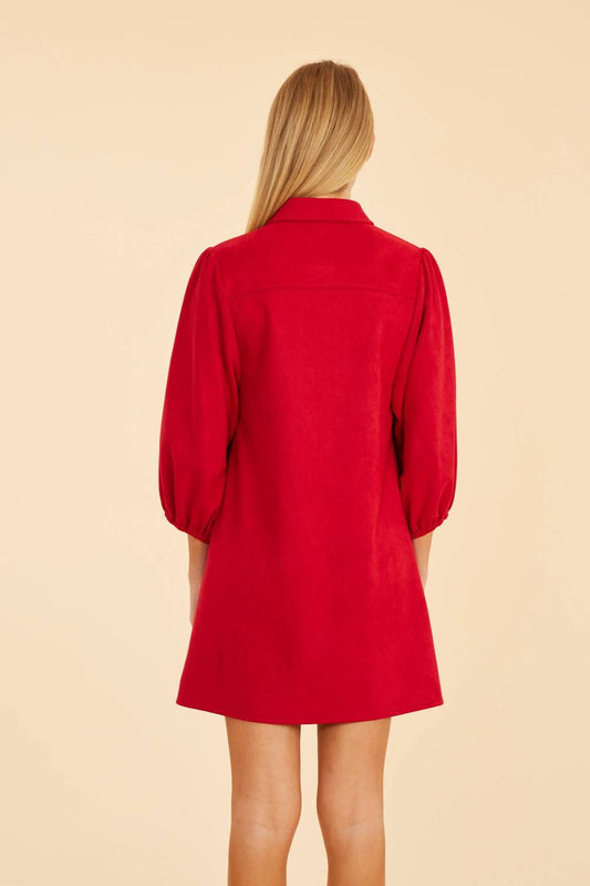 Dolce Cabo - Faux Suede Exagerated Sleeve Dress