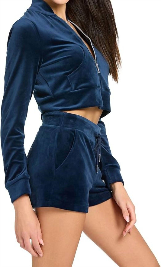 Juicy Couture - Velour Cropped Bomber Jacket