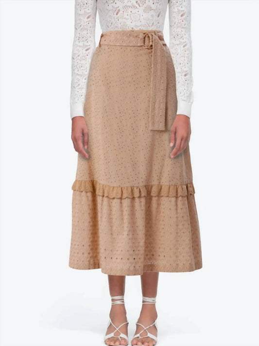 Emily Lovelock - Margaret Eyelet Midi Skirt