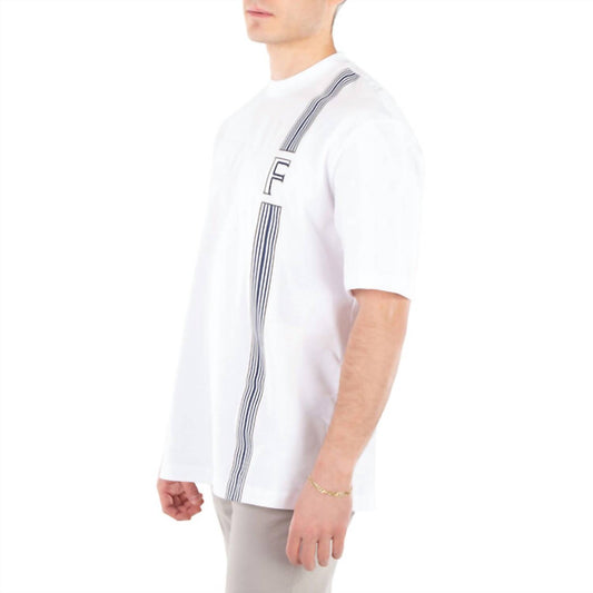 Salvatore Ferragamo - Stripe-print Round Neck Cotton T-shirt