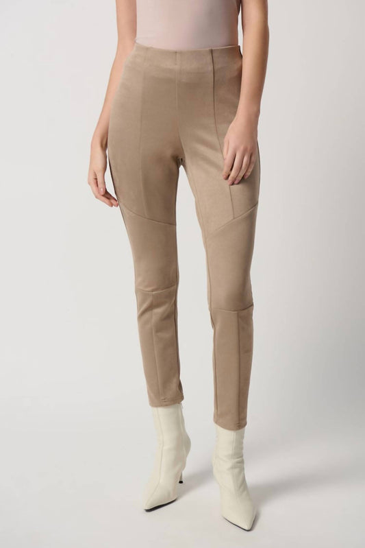 Joseph Ribkoff - Scuba Suede Leggings With Knee Cuts