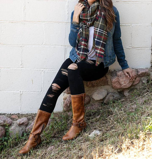 Grace And Lace - Distressed Waist Shaper Jegging