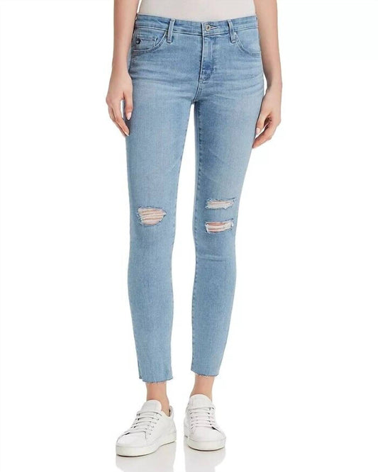 Ag Jeans - Ankle Torn Raw Hem Mid-Rise Skinny Jeans