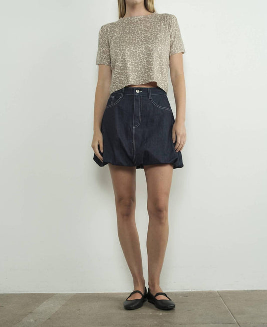 Aaron & Amber - Denim Bubble Mini Skirt